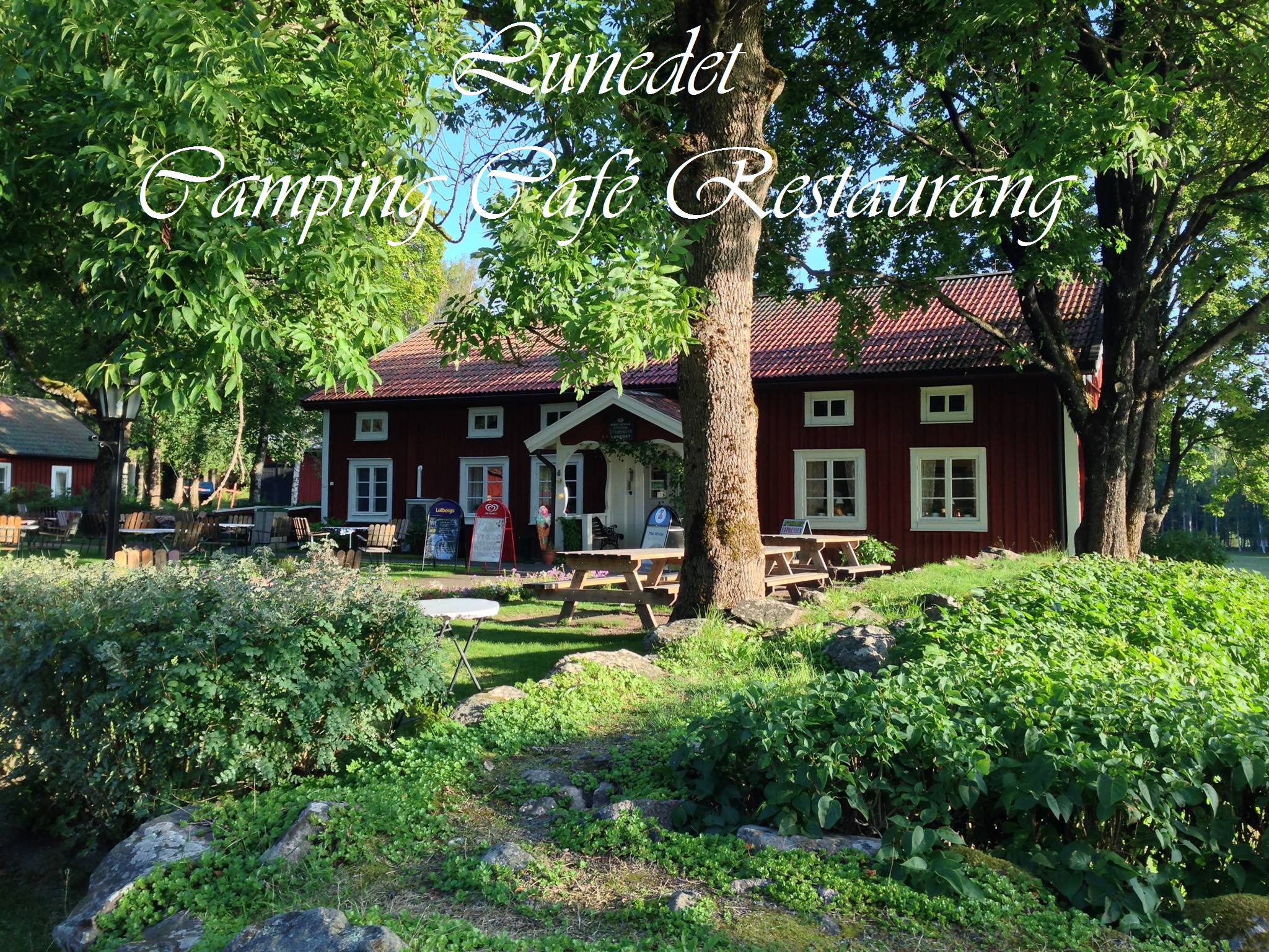Lunedet camping cafe restaurang logotyp