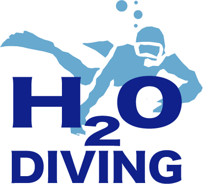 H2O Diving Lund logotyp