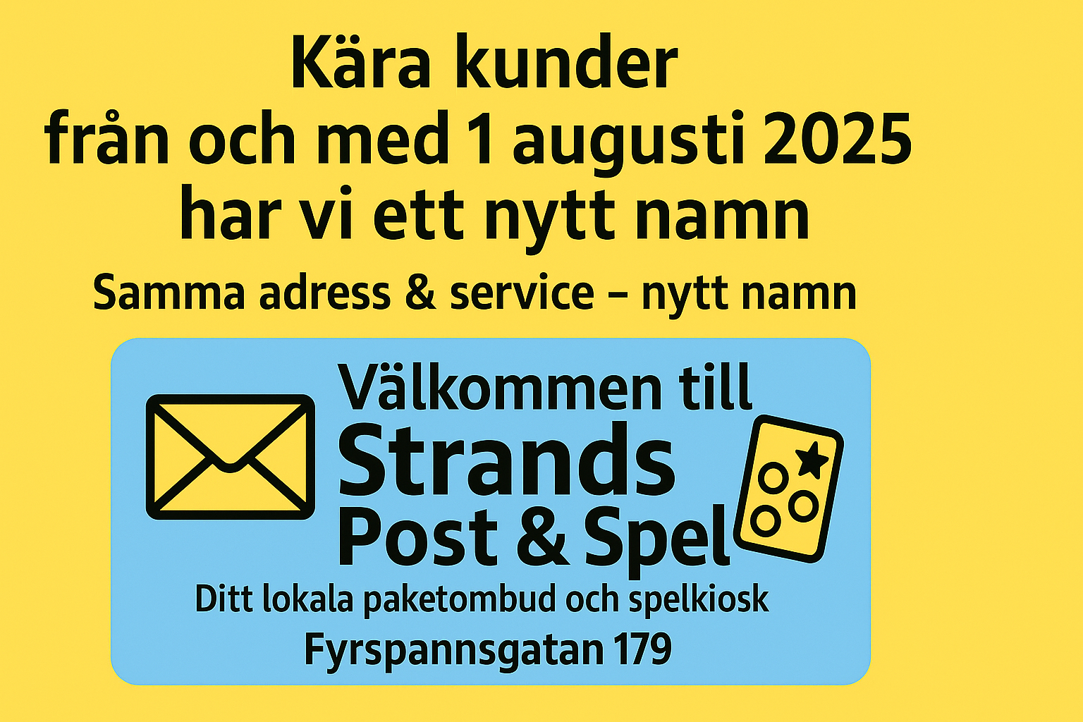 Strands Post&Spel logotyp